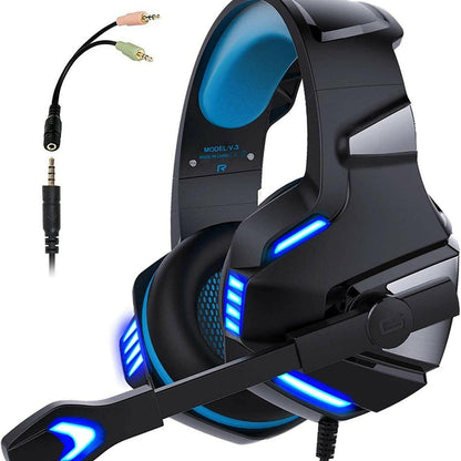 . Gaming Headphones – Wired RGB Headset with Microphone for PC & Mobile - GoTypical