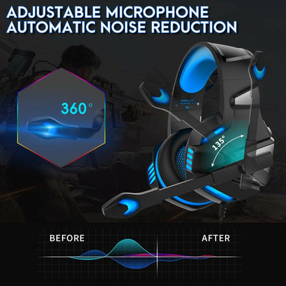 . Gaming Headphones – Wired RGB Headset with Microphone for PC & Mobile - GoTypical