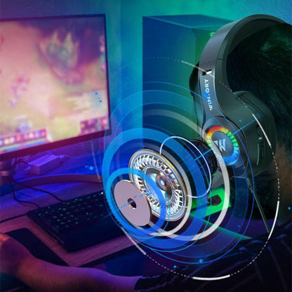 . Wired Gaming Headphones – Faux Leather Earmuffs, Braided Cable - GoTypical