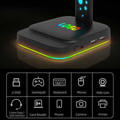 . RGB Headphone Holder – Aluminum Alloy, Color Changing, Type-C - GoTypical