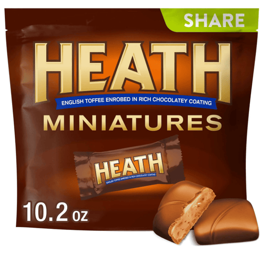 Heath Miniatures Chocolatey English Toffee Candy – 10.2 oz Share Pack - GoTypical