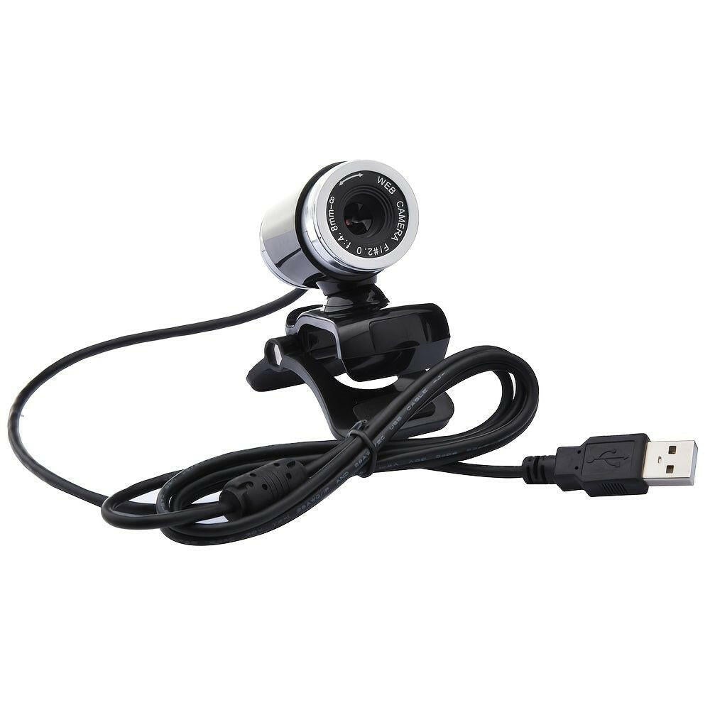 . 480P Wired Computer Camera – USB Plug and Play with Built-in Microphone - GoTypical