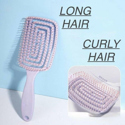 Vented Hair Brush – Curved Scalp Massage Comb for Quick Blow Dry Styling - GoTypical