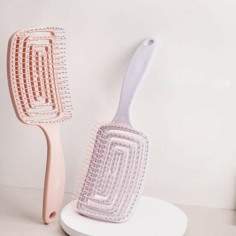 Vented Hair Brush – Curved Scalp Massage Comb for Quick Blow Dry Styling - GoTypical