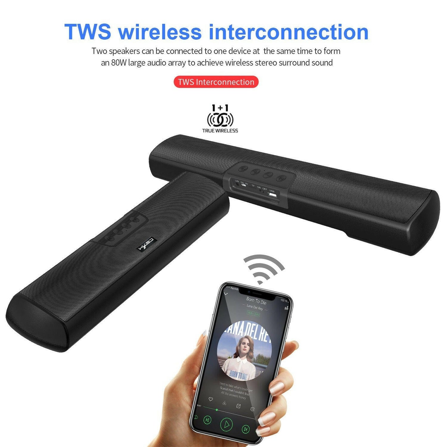 . Bluetooth 5.0 Wireless Bass Cannon Speaker – Wall Mounted Desktop - GoTypical