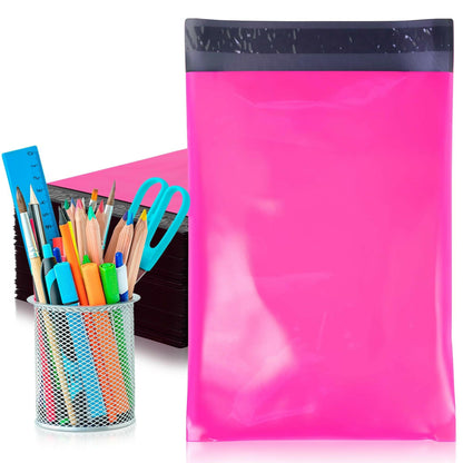 Amiff Hot Pink Poly Mailers 7.5x10.5 Inches | 1000 Pack Self-Seal Waterproof Bags - GoTypical