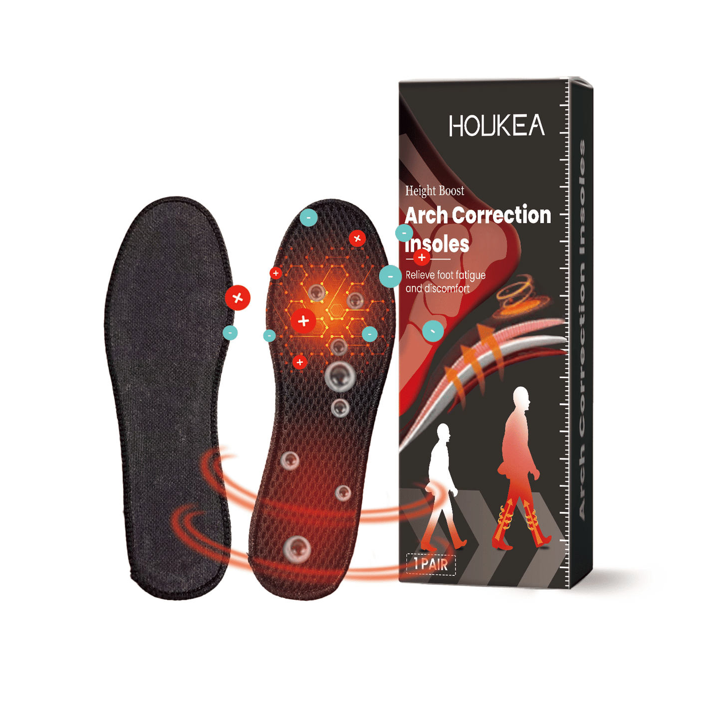 Houkea Insole Care Soft And Comfortable Elastic Insole Outdoor Sports Running Non - Slip Wear Breathable - GoTypical