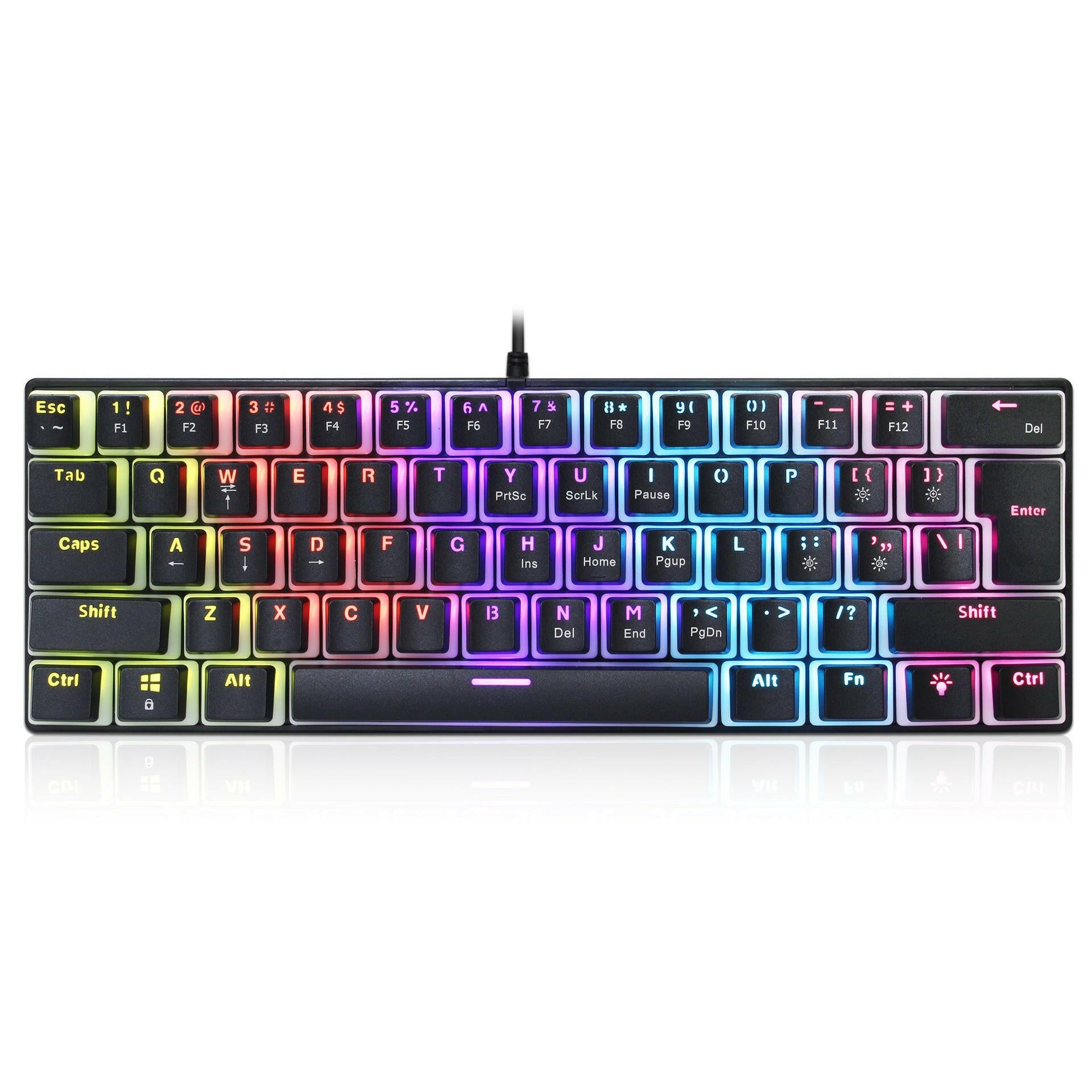 . Wired Mechanical Keyboard – 61 Keys, Blue Switch, RGB Backlit - GoTypical