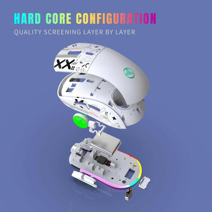 HXSJ T90 Wireless Mechanical Gaming Mouse – 3600DPI RGB Ergonomic - GoTypical