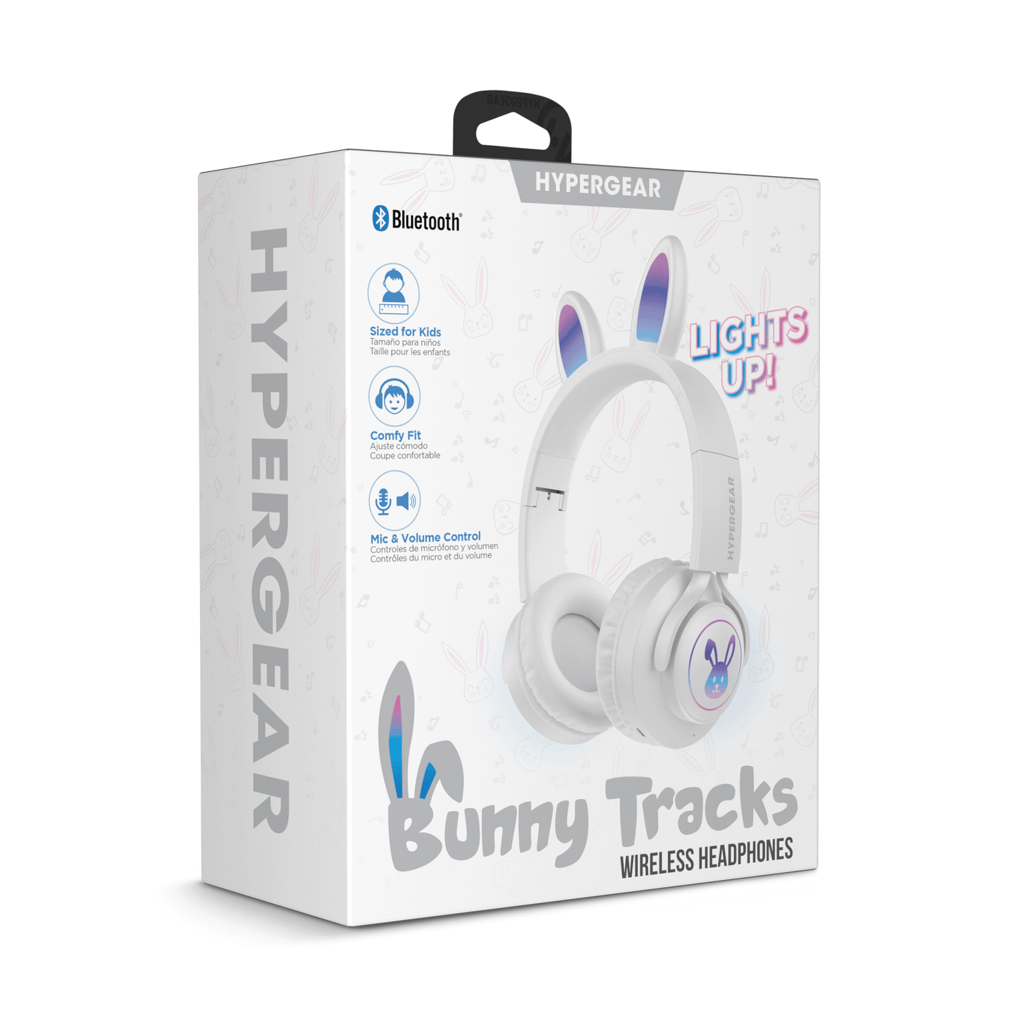 HyperGear Bunny Tracks Wireless Kids Headphones – Light-Up LED Ears - GoTypical