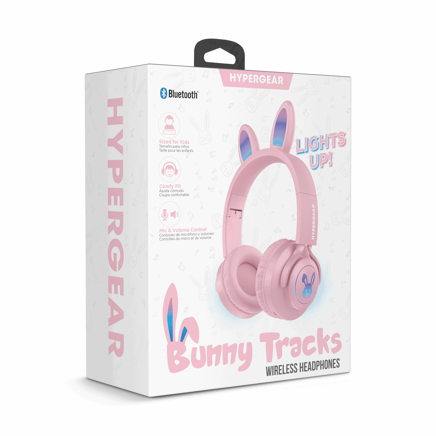 HyperGear Bunny Tracks Wireless Kids Headphones – Light-Up LED Ears - GoTypical