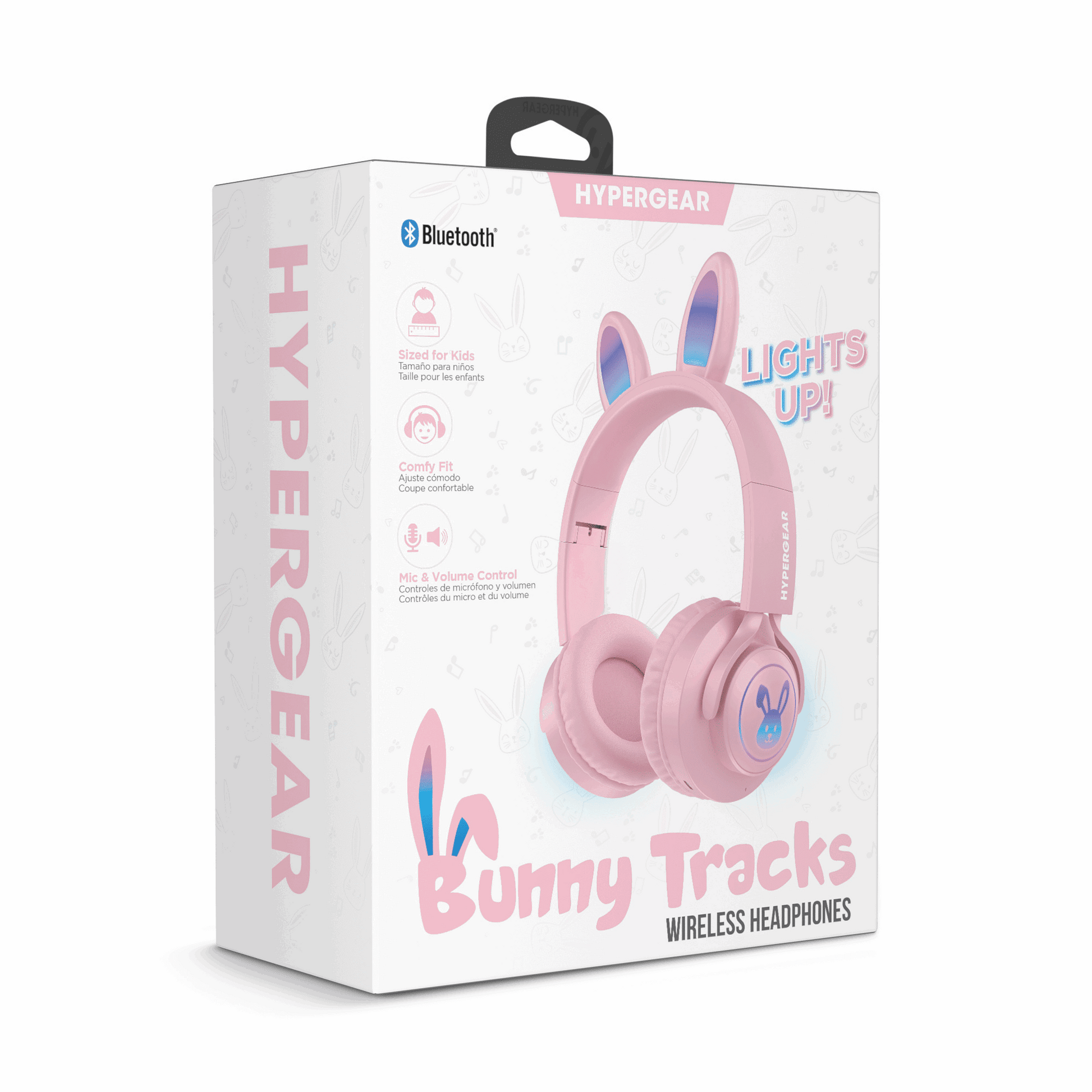 HyperGear Bunny Tracks Wireless Kids Headphones – Light-Up LED Ears - GoTypical