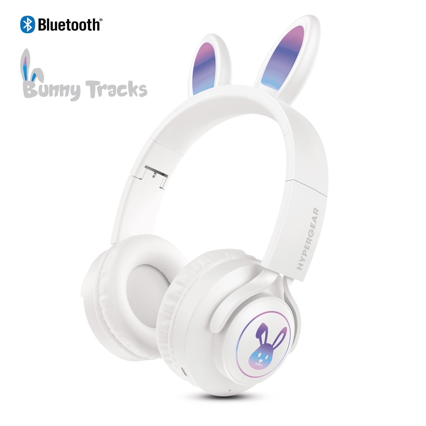 HyperGear Bunny Tracks Wireless Kids Headphones – Light-Up LED Ears - GoTypical