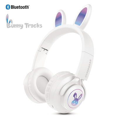 HyperGear Bunny Tracks Wireless Kids Headphones – Light-Up LED Ears - GoTypical