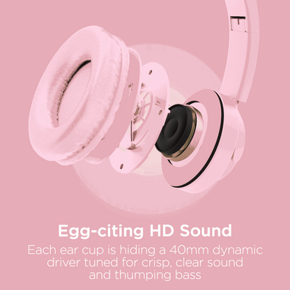 HyperGear Bunny Tracks Wireless Kids Headphones – Light-Up LED Ears - GoTypical