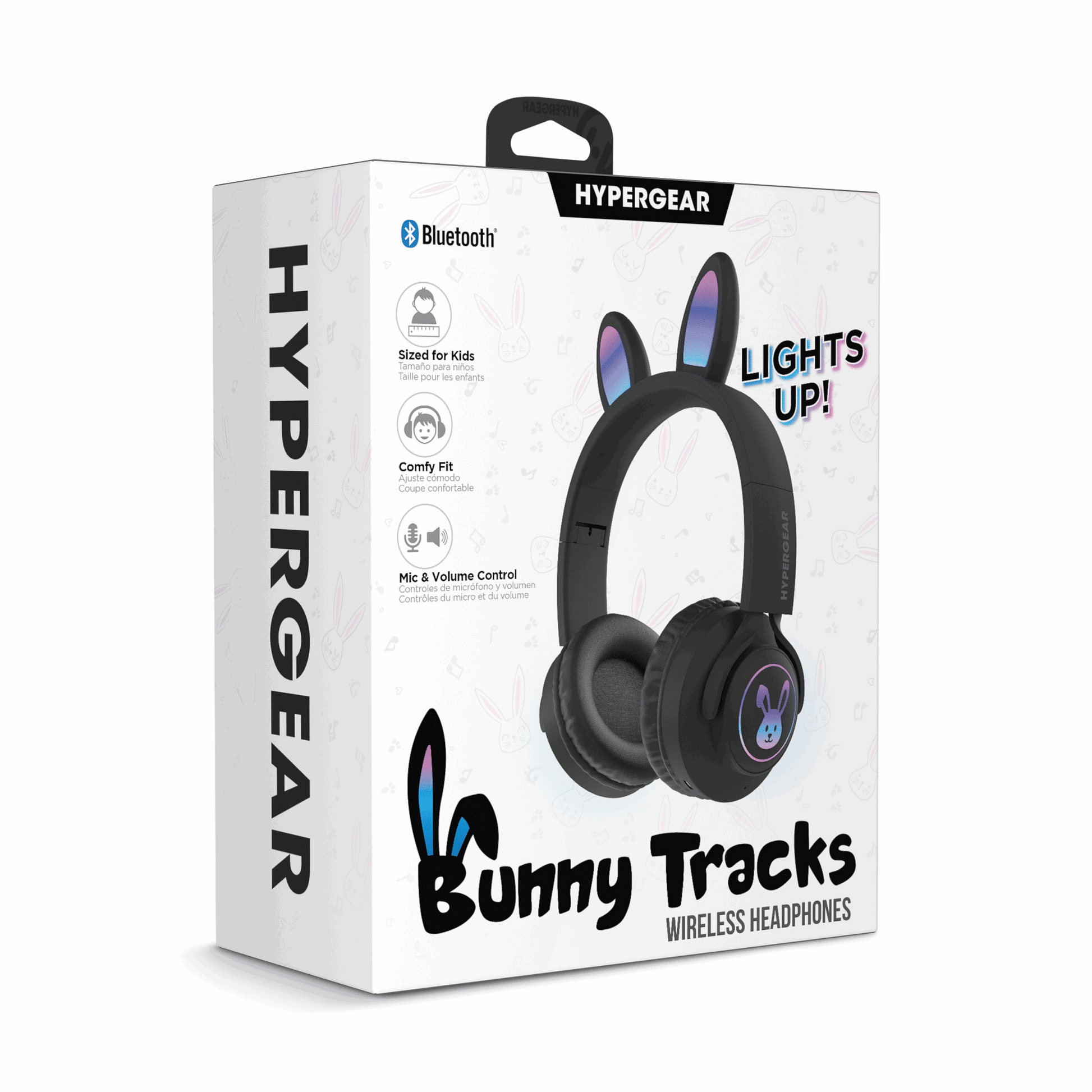 HyperGear Bunny Tracks Wireless Kids Headphones – Light-Up LED Ears - GoTypical