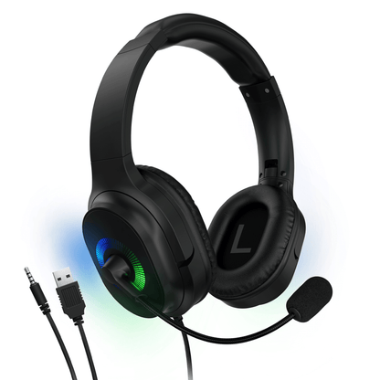 Stereo Headset – HyperGear V150 Over-Ear with Noise Reduction & LED Lights - GoTypical