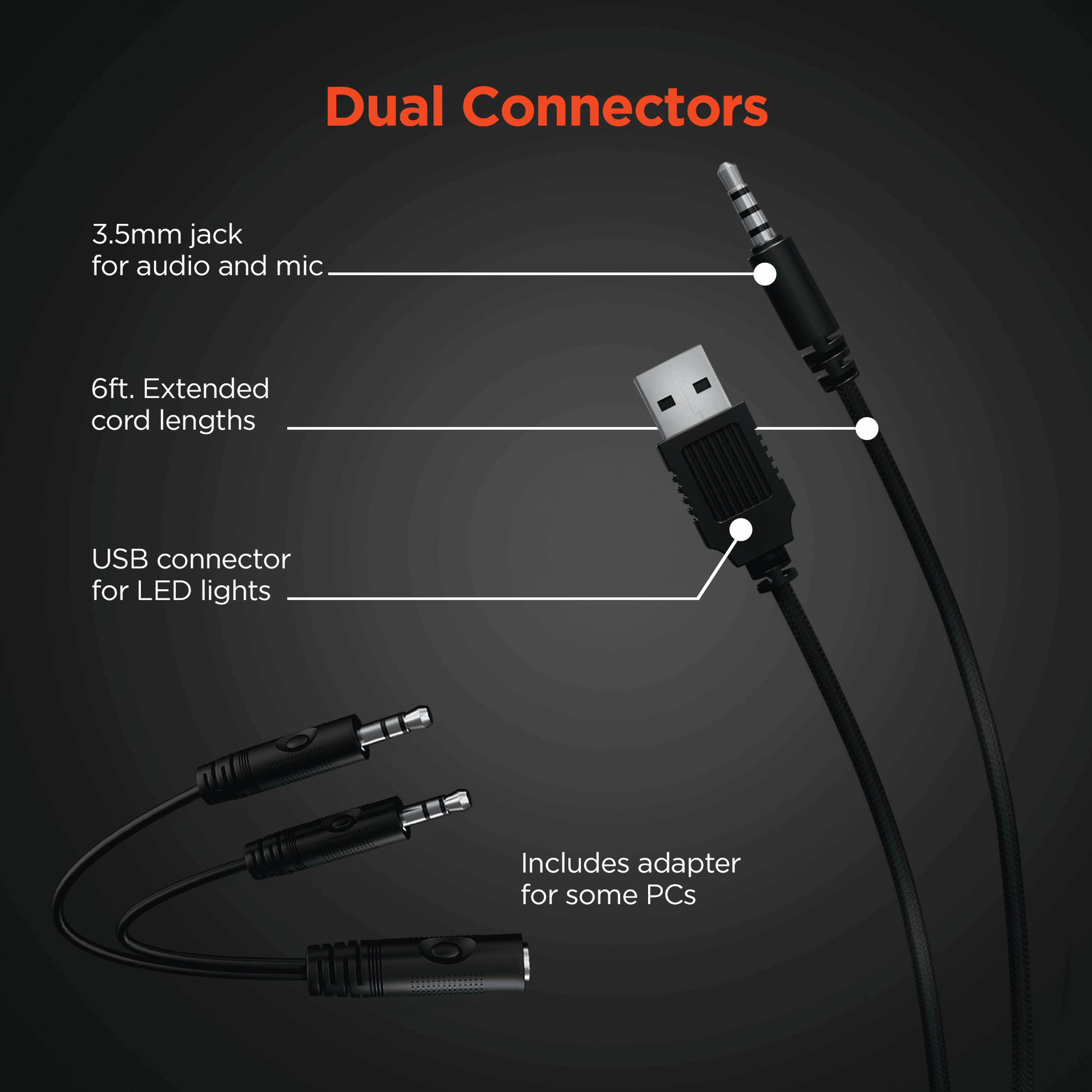 Stereo Headset – HyperGear V150 Over-Ear with Noise Reduction & LED Lights - GoTypical
