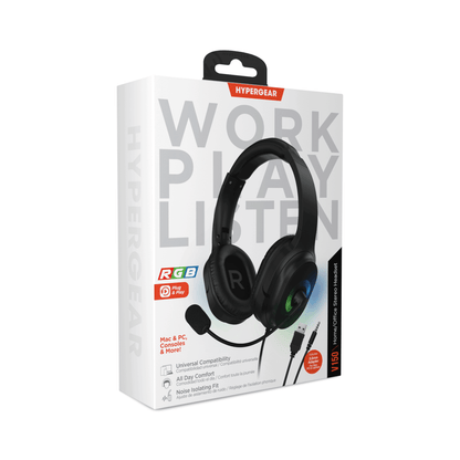 Stereo Headset – HyperGear V150 Over-Ear with Noise Reduction & LED Lights - GoTypical