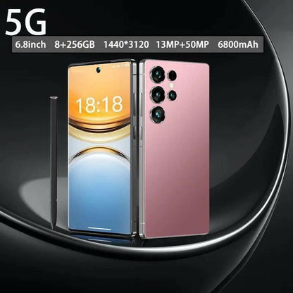 . I25 Ultra Android 14 Smartphone – 8GB RAM, 256GB Storage, Rose Gold - GoTypical