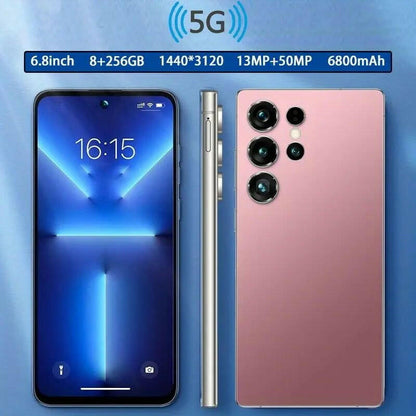 . I25 Ultra Android 14 Smartphone – 8GB RAM, 256GB Storage, Rose Gold - GoTypical