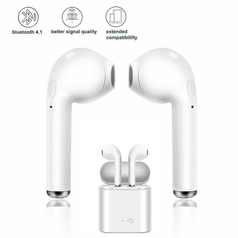 i7s TWS Wireless Earbuds – Bluetooth 5.0 Sport Design with Charging Case White - GoTypical