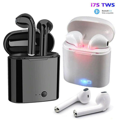 i7s TWS Wireless Earbuds – Bluetooth 5.0 Sport Design with Charging Case White - GoTypical
