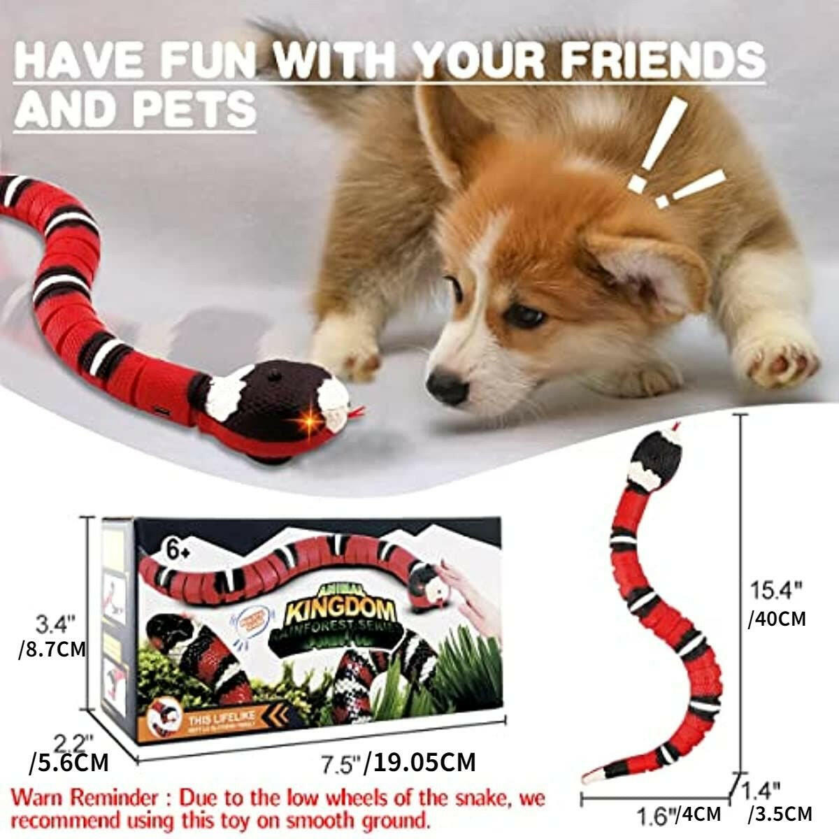 Infrared Sensing Remote Control Snake Toy – USB Rechargeable Prank Toy - GoTypical