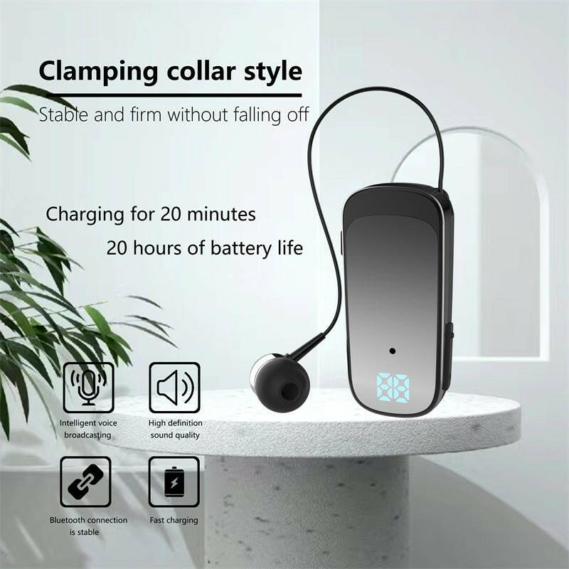 Bluetooth Earphones K65 – . Telescopic Cable, Digital Display, Long Range - GoTypical