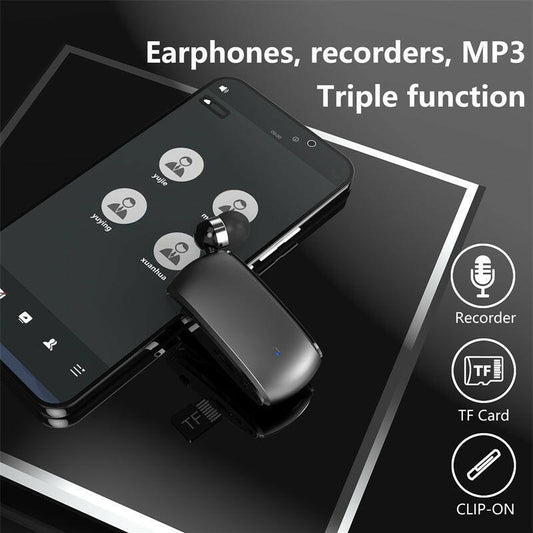 . Bluetooth Earphones – Wireless Telescopic Cable with MP3 - GoTypical
