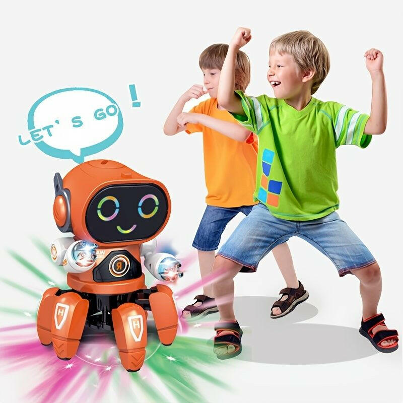 Kids Electric Robot Toy – 6-Claws LED Light Musical Dancing Robot - GoTypical