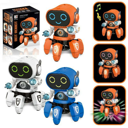 Kids Electric Robot Toy – 6-Claws LED Light Musical Dancing Robot - GoTypical