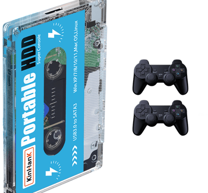 Kinhand 500G HDD Portable External Hard Drive Disk 55000 Retro Games For PSP/SEGA SATURN/Wii Gaming Card for Computer Laptop - GoTypical