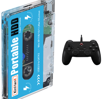 Kinhand 500G HDD Portable External Hard Drive Disk 55000 Retro Games For PSP/SEGA SATURN/Wii Gaming Card for Computer Laptop - GoTypical