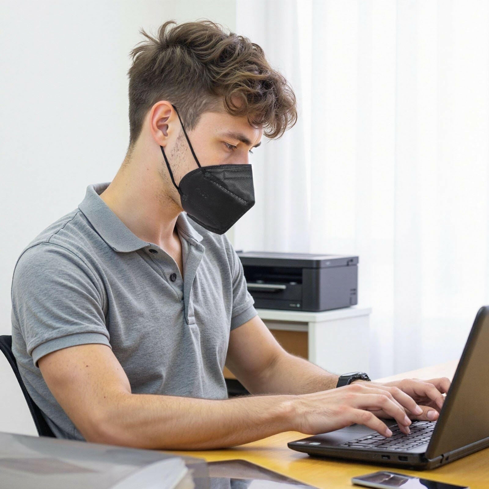 KN95 Face Mask – 5-Layer Respirator with Adjustable Nose Clip 50-Pack - GoTypical