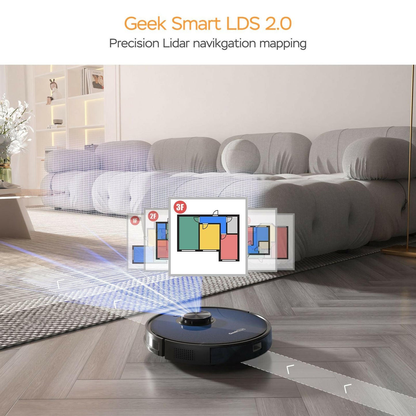 L7 Robot Vacuum Cleaner – Wi-Fi Connected 2700Pa Suction with Mop - GoTypical