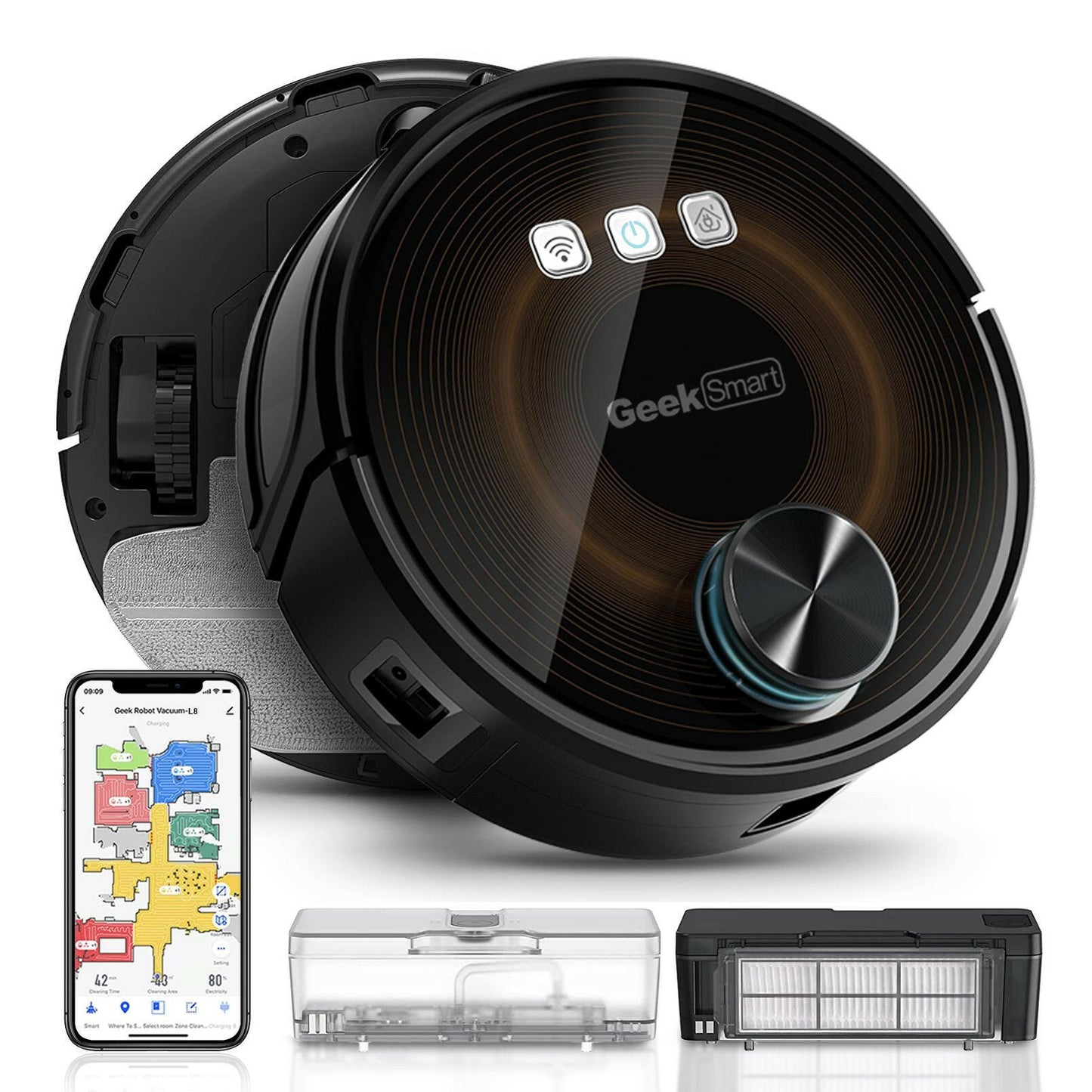 L8 Robot Vacuum Cleaner – Wi-Fi Connected LDS Navigation 2700PA Suction - GoTypical