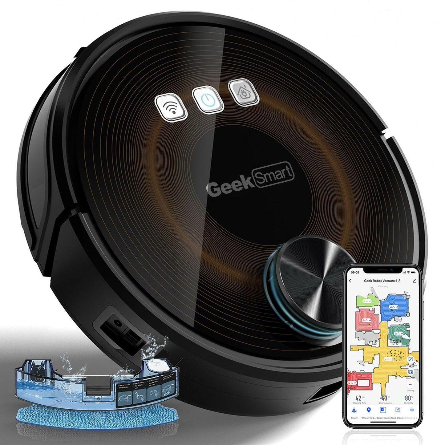 L8 Robot Vacuum Cleaner – Wi-Fi Connected LDS Navigation 2700PA Suction - GoTypical