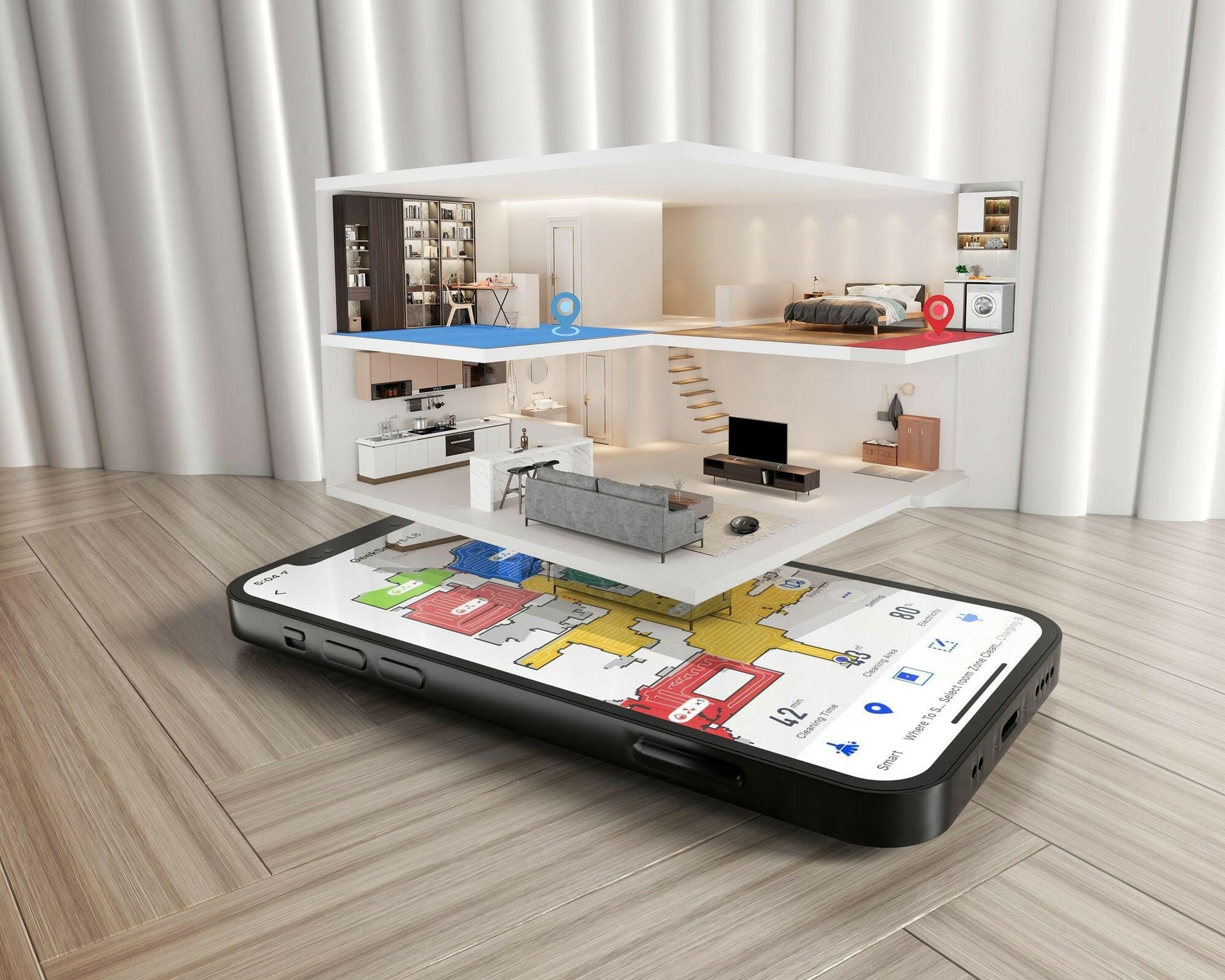 L8 Robot Vacuum Cleaner – Wi-Fi Connected LDS Navigation 2700PA Suction - GoTypical