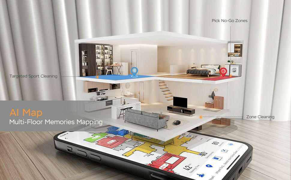 L8 Robot Vacuum Cleaner – Wi-Fi Connected LDS Navigation 2700PA Suction - GoTypical