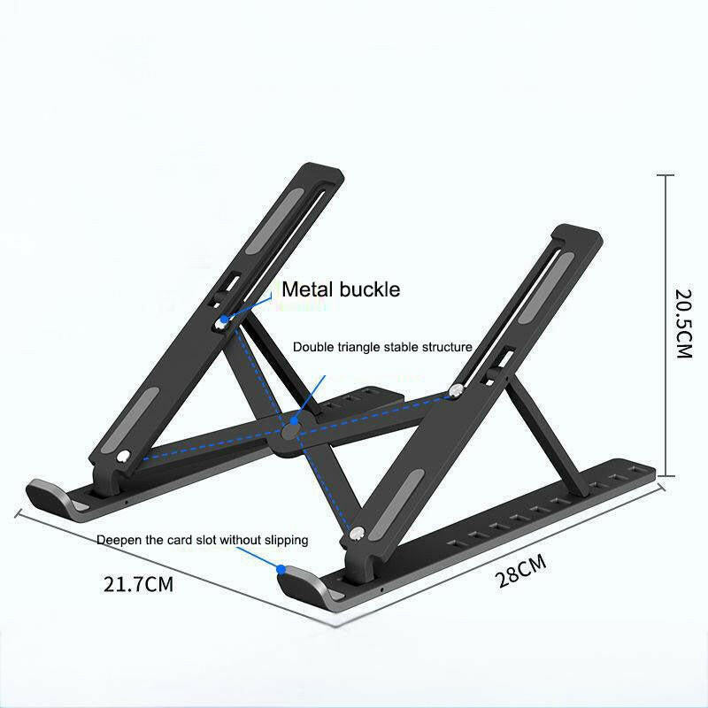 . Adjustable Laptop Stand – Folding Cooling Base, Portable - GoTypical