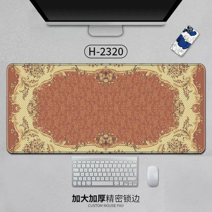 Large Persian Mouse Pad Office Carpet MousePad Natural Rubber Lockedge Anti Slip Desk Mat Laptop Office Game Accessories Pad - GoTypical