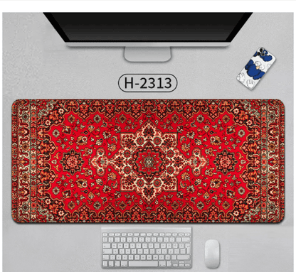 Large Persian Mouse Pad Office Carpet MousePad Natural Rubber Lockedge Anti Slip Desk Mat Laptop Office Game Accessories Pad - GoTypical