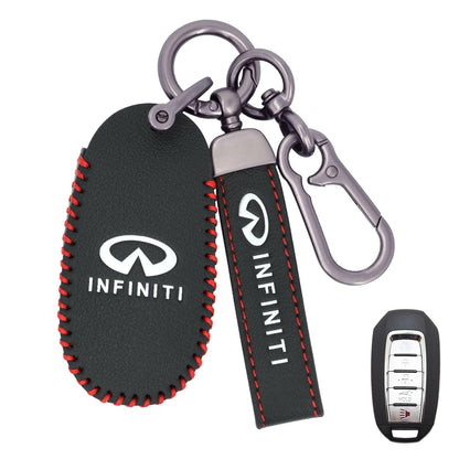 Leather Key Fob Case for Infiniti 5-Button – Keychain Included - GoTypical