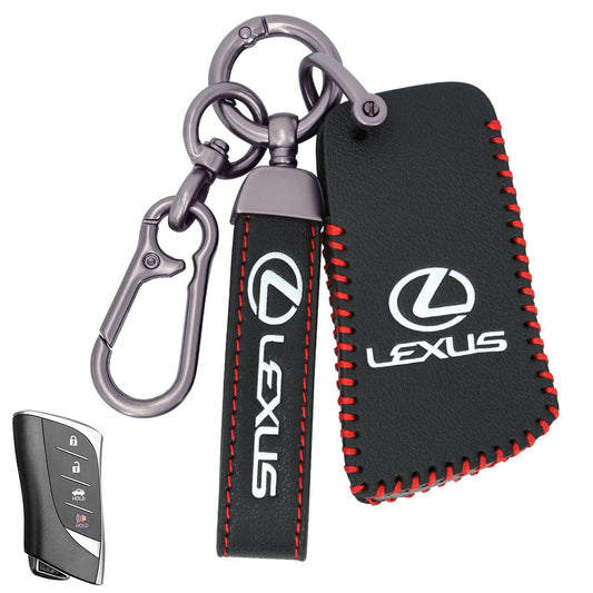 Leather Key Fob Case for Lexus – 4-Button Compatible with Keychain - GoTypical