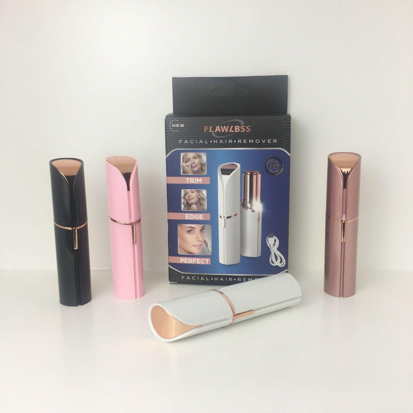 Electric Lipstick Eyebrow Trimmer – Rechargeable Precision Hair Remover Women - GoTypical