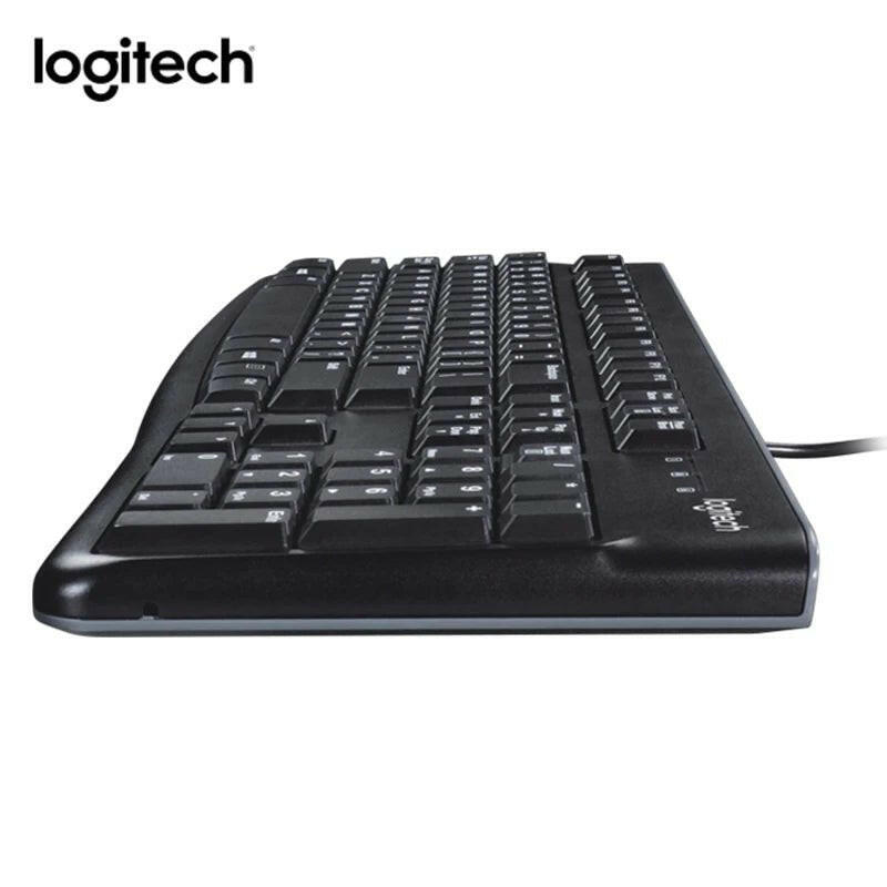 Logitech K120 Wired USB Keyboard – Black Waterproof Office Desktop - GoTypical