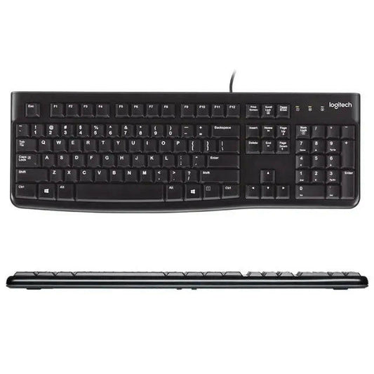Logitech K120 Wired USB Keyboard – Black Waterproof Office Desktop - GoTypical