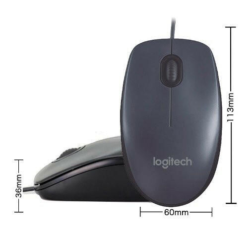 Logitech M91P Wired USB Optical Mouse – Black, 1600dpi Resolution - GoTypical