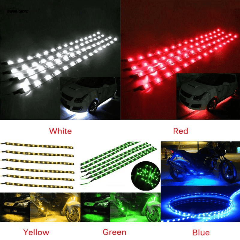 Waterproof 12V LED Strip Underbody Light – Car Motorcycle 18-Pack - GoTypical